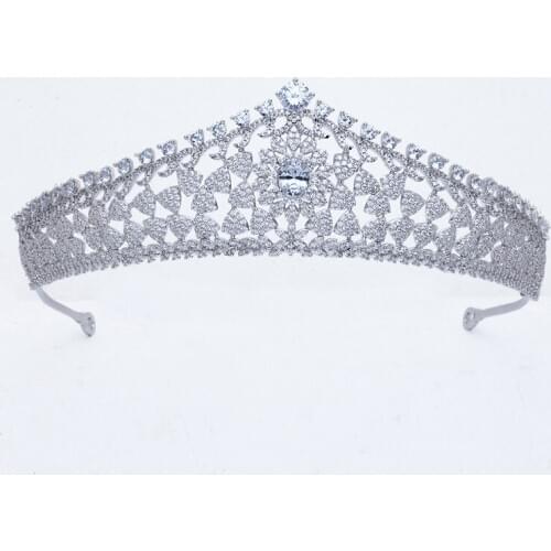 Gorgeous Wedding Tiara CZ Bridal Queen Princess Pageant Royal Party Crown Women Jewelry Hair Accessories