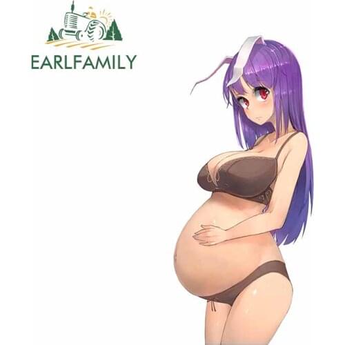 EARLFAMILY 13cm x 6.1cm For Sexy Girls Vinyl Material Decal Refrigerator Car Stickers 3D Custom Printing Suitable for VAN RV