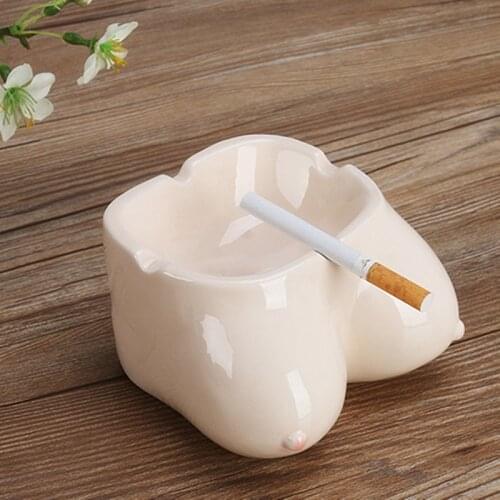 NEWYEANEW Ceramic Funny Creative Ashtray Ornament Home Furnishing Decoration Valentine Husband Boyfriend Gifts Office Essential