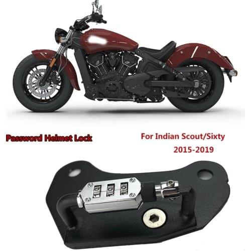 Scout/Sixty Helmet Lock Password Mount Hook Black Side Anti-theft Security Fits For Indian Scout Sixty 2015 2016 2017 2018 2019