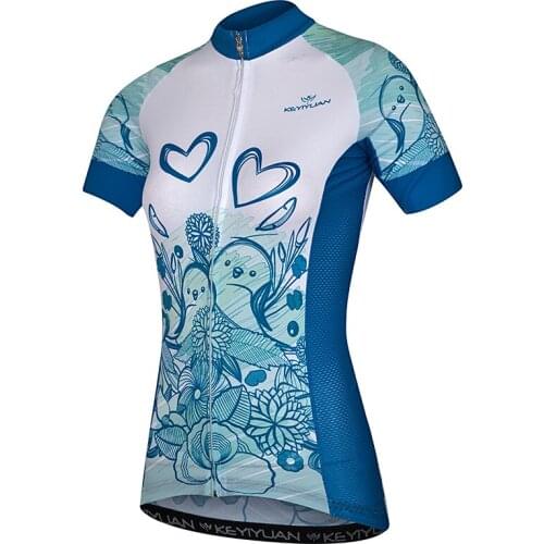 KEYIYUAN Cycling Short Sleeve Professional Sweatshirt Summer Breathable Female Blouse Outdoor Mountain Riding Sportswear