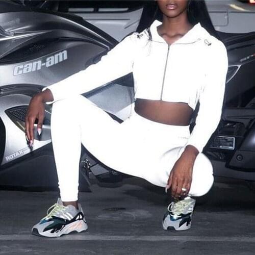 2021 reflective sweater hooded drawstring splicing jacket street running flashing womens jacket foreign trade summer foreign