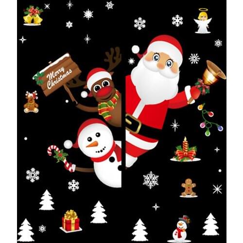2020 Christmas Accessories Gift Girl Hair Clip Funny Printed Paper Cutter PVC Window Sticker Desk Cutlery Bag For Xmas Party 3