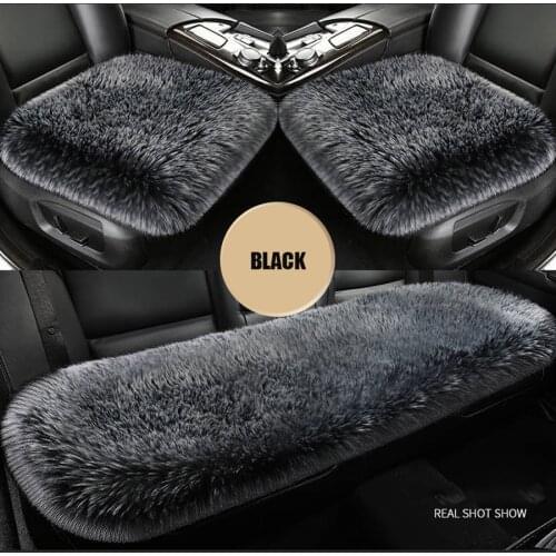 3Pcs Winter Keep warm Car Seat Cushion thickened Plush Single Universal Covers Square Pad non-slip warmth Interior Accessories