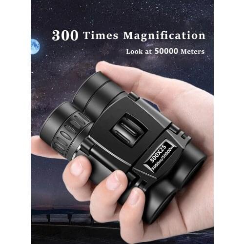 300X25 Zoom Professional Powerful Binoculars Long Range 50000M Mini Portable HD Telescope High Quality BAK4-Prism for Camping