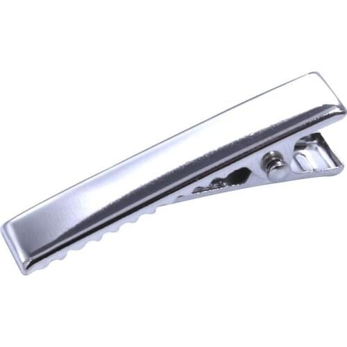 50Pcs DIY Silver Metal Girls Hair Clips Crocodile Alligator Teeth Bows Barrette