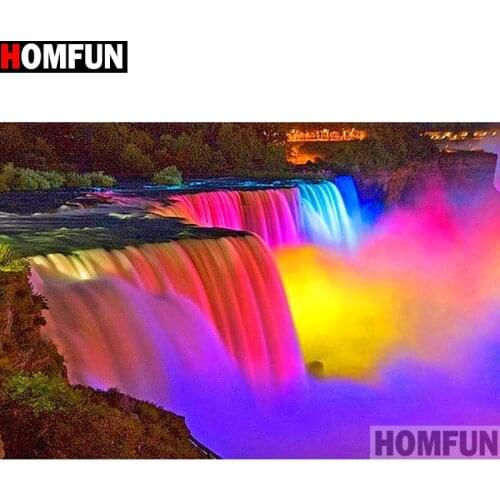 HOMFUN Full Square/Round Drill 5D DIY Diamond Painting "Coloring water" Embroidery Cross Stitch 5D Home Decor Gift A15142