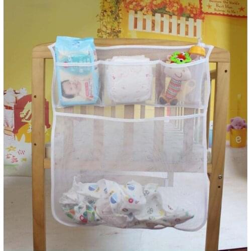 Baby Crib Hanging Storage Bag Baby Cot Bed Brand baby Bed Organizer Toy Diaper Pocket for Cradle Bedding Kids toy storage bag