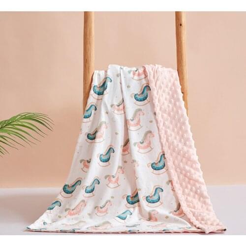 Baby Blankets Cotton Newborn Swaddle Stroller Bedding Wrap Cartoon Unicorn Elephant Boys Girls Receiving Blanket Children Quilts
