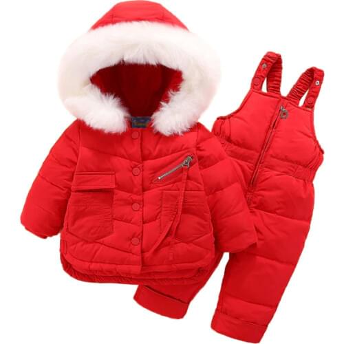 Baby down suit Two-piece ski suit for baby