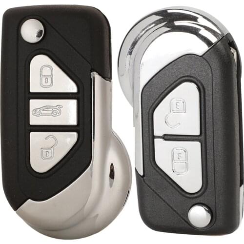 Jingyuqin For Citroen DS3 2 Buttons Uncut VA2 Key Blade Housing Flip Remote Key FOB Case Shell