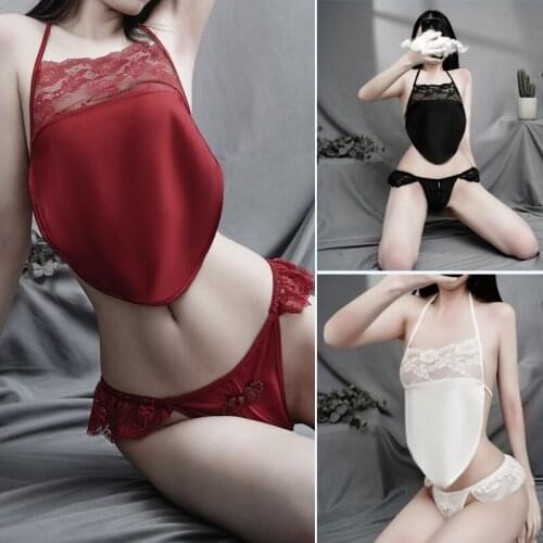 Exotic Lingerie For Women Sexy Underwear Lace Bellyband Set Suspender Sleepwear Open Crotch Erotic Thong Temptation Large Size