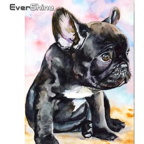 Evershine Diamond Painting Dog Cross Stitch Kit 5D DIY Diamond Embroidery Animal Handmade Gift Home Decoration