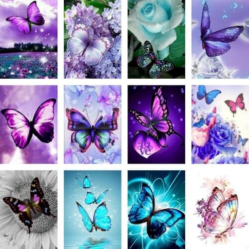 GATYZTORY 60x75cm Framed Butterfly Paint By Numbers For Adults Animal Picture On Canvas Home Decor Coloring By Numbers