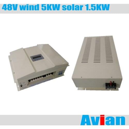 48V 6.5KW PWM wind solar hybrid controller free software CE certificated wind 5KW solar 1.5KW