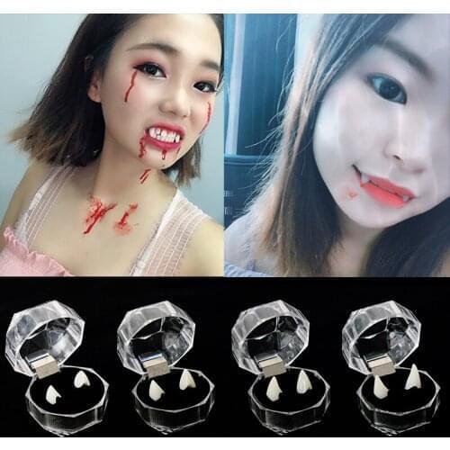 Hot Sale 1Set/Bag Horrific Fun Clown Dress Halloween Cosplay Dentures Zombie Vampire Teeth Ghost Devil Fangs Props Costume Party