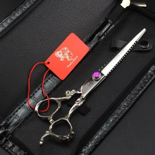 7.0 Inch Long Handle Imported High-end Hairdressing Scissors Flat Shear Unique Design Bearing Scissors Barber Shop Scissors Size