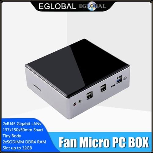 Intel Core i7 10710U 10810U Fan Micro PC Barebone Windows TV BOX 2 Lan DP HDMI Dual Band WIFI Mini Computer AS Christmas Gift