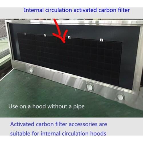 Material: activated carbon Colour: Black Uses: kitchen appliances such as range hoods, hoods, etc