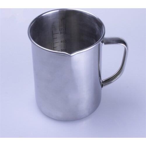 500ml Stainless Steel Metal Lab Beaker Measuring Cup With Inner Scale Lab Supplies