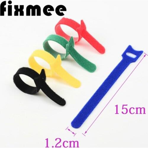 Loop Fastener Management 100pcs 12*150mm Nylon Reusable Cable Ties with Eyelet Holes Back to Back Cable Tie Nylon Hook