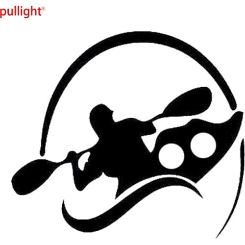 Fashion Kayaker Canoe Paddle Sea Ocean River Rafting Vinyl Car Sticker