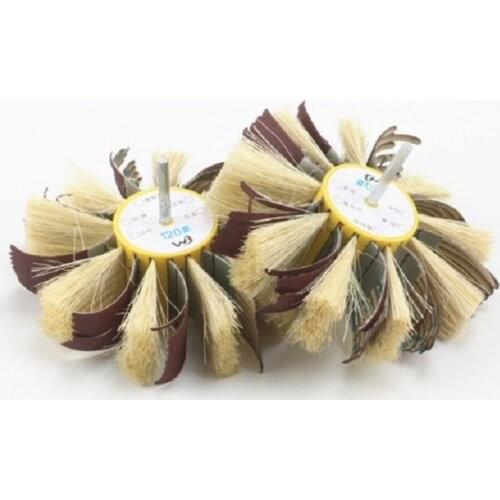 New Sisal Abrasive Grinding Wheel with Sandpaper Bristle Brush for Wood Primer sanding