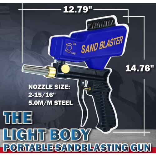 LEMATEC Hand held Portable Air Sandblaster Gravity Feed Sand Blaster for remove rust paint and so on hot sell air tools