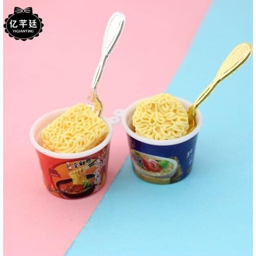 10Pcs Kawaii Fake Food Resin Cabochon Flatback instant noodles Mini Simulation Instant Noodles DIY Phone Scrapbooking Accessorie