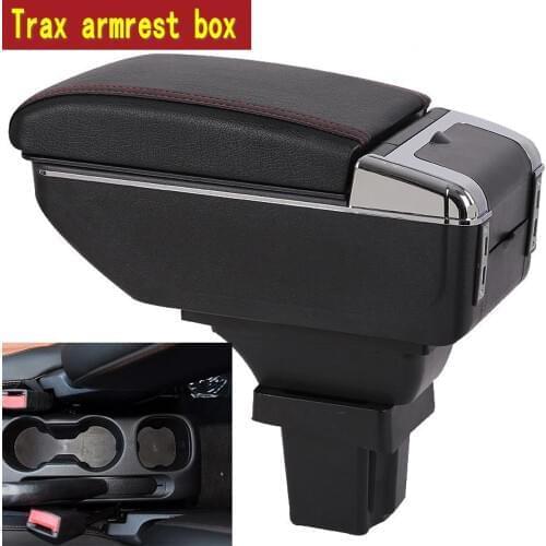 For Chevrolet Traker armrest box PU Leather central Store content box cup holder interior car-styling products accessories