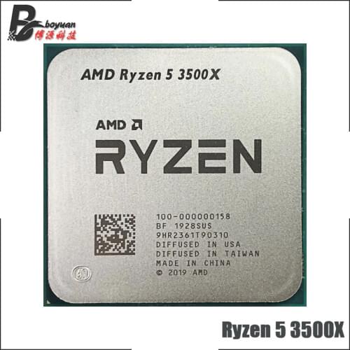 AMD Ryzen 5 3500X R5 3500X 3.6 GHz Six-Core Six-Thread CPU Processor 7NM 65W L3=32M 100-000000158 Socket AM4