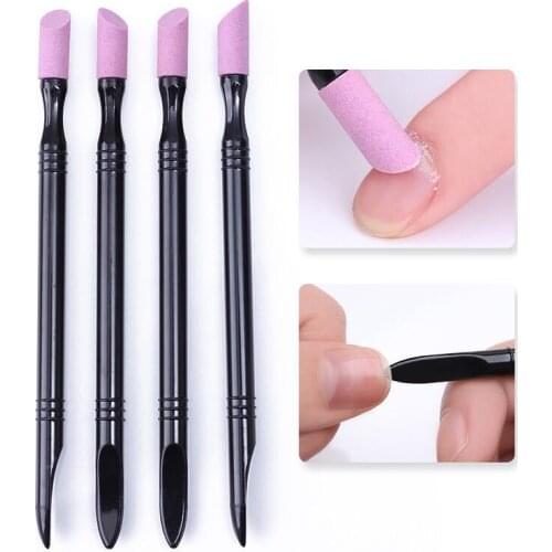 Quartz Polishing Pen Nail Cuticle Washable Dead Skin Pusher Trimmer Hangnails Remover Nail Art Care Grinding Tool TSLM1