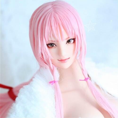 Estartek SY42 Customized Hand Makeup 1/6 Pink Hair Obitsu Daisy Head Sculpt