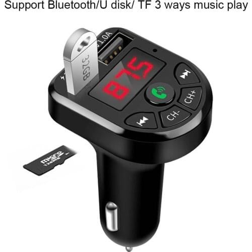 LED FM Transmitter Bluetooth 5.0 Car Kit MP3 Modulator Player Wireless Handsfree Audio Receiver Dual USB Fast Charger 3.1A,1A