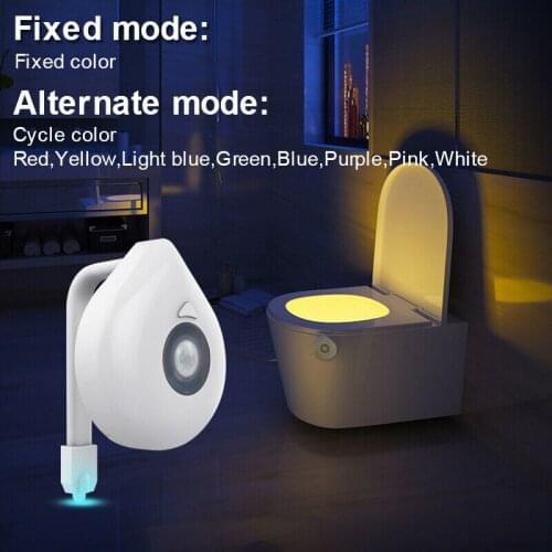 Toilet Led Light PIR Motion Sensor Night Lamp 8 Colors Backlight WC Toilet Bowl Seat Bathroom Night Light For Children Hot Sales
