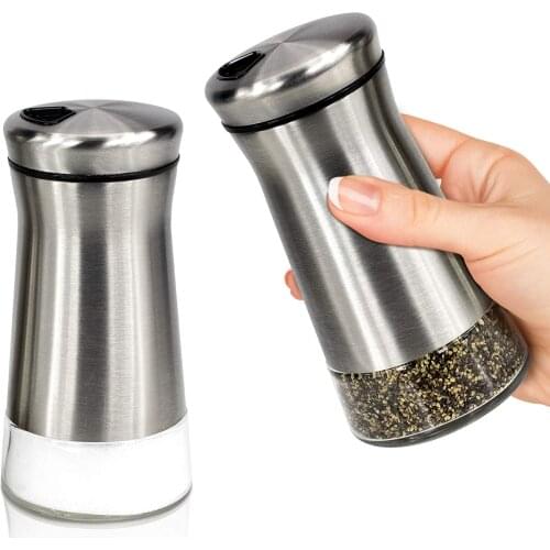Gorgeous Salt and Pepper Shakers With Adjustable Pour Holes - Perfect Dispenser Set for your Salts