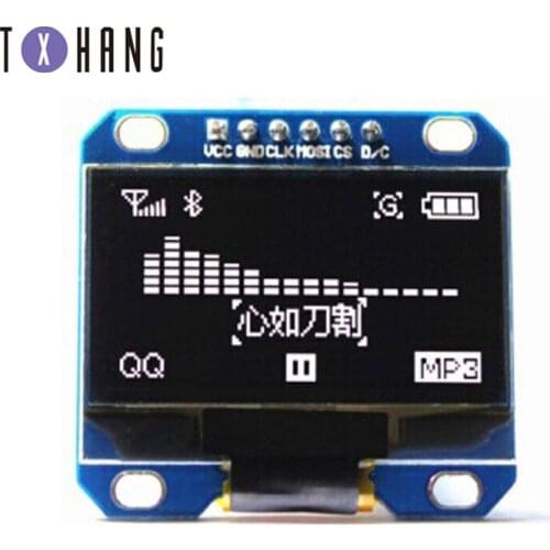 1.3 inch IIC SPI Serial 128X64 white OLED Display Module SPI I2C LCD Screen Board diy electronics