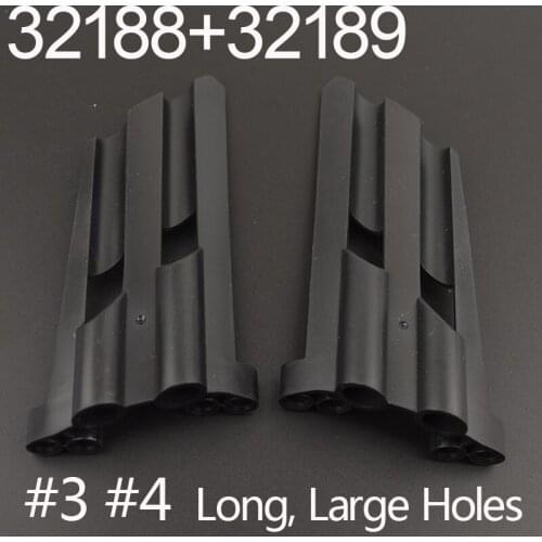 1Pairs High-Tech Panel Fairing 32188 32189 #3,#4 Long Large Holes, MOC Building Blocks Bricks Accessories Parts DIY Build Toys
