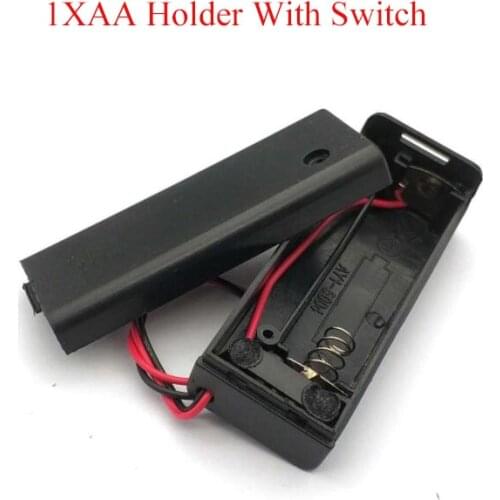 1 Slot AA Battery Holder Box Case AA Battery Holder Box Case With Switch and Cover