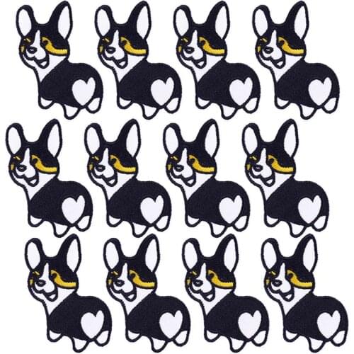 Pulaqi 10PCS Cute Dog Cat Patch Hippie Wholesale Patches Iron On Patches For Clothing Punk Wholesale Dropship Custom Patch