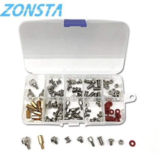 114Pcs Computer ScrewsAssortment Kit for Hard Applied to the Hard Drive Computer Case Motherboard Fan Power with
