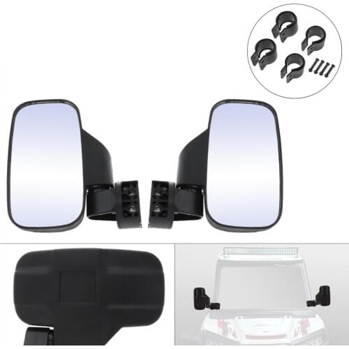 2pcs 19.2CM Left and Right Universal Shock-Proof MICTUNING UTV Motorcycle Side Mirror with 1.75" and 2" Mounts