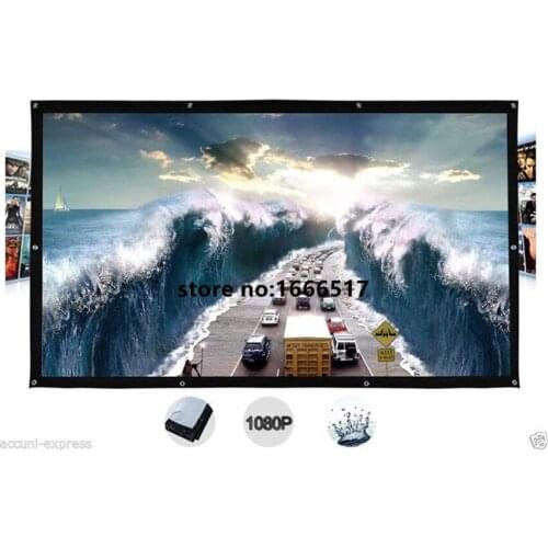 300 Inch Wall Mount Outdoor Movie Projector Projection Screen Curtain Film brand new RH