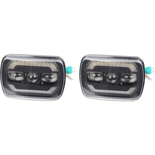7 Inch Daytime Running Lights Square Car LED Day Light 20W 6500K Car Light with Steering Applies 5x7 Inch Car Light