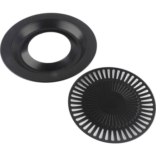 Non-stick korean gas barbecue roasting round frying pan grill meat burner for bbq heat plate grills cooking tools cookware