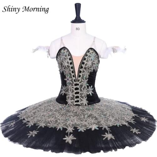 Ballet costume Women Professional Ballet Tutu Adult classical Ballet dress Ballerina dance wear black swan
