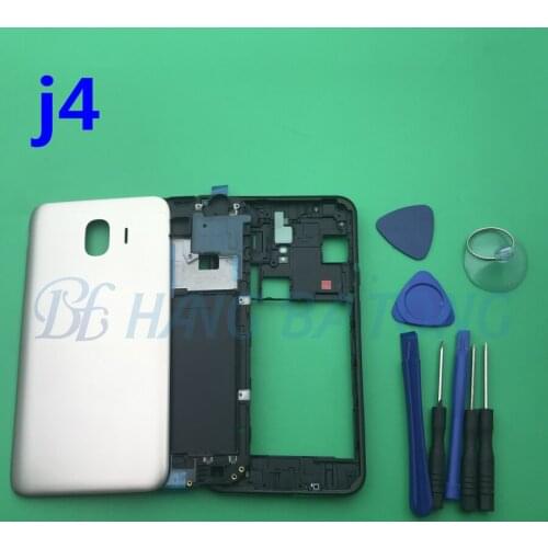Full Housing Case Back Cover + Middle Frame with tools For Samsung Galaxy J4 2018 J400 J400F SM-J400F Complete Parts