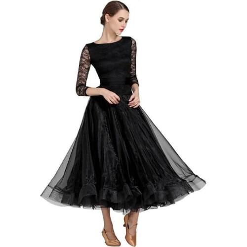 A-Line Long Ballroom Dress with Lace 226-670