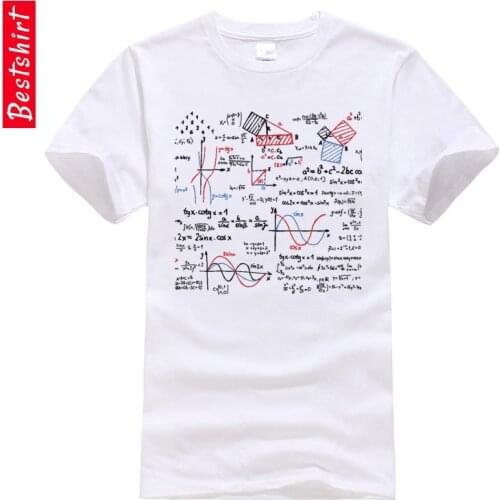 Math Mathematics Formulas Numbers Graphic Tshirts Geometric Area Theroy Science Physical Chemistry 100% Cotton Men T-Shirt
