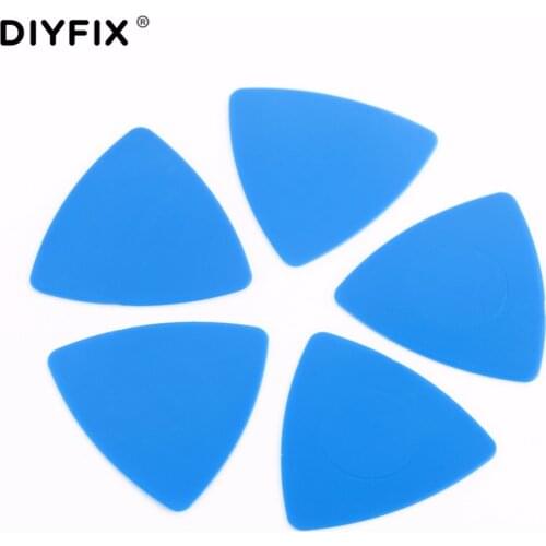 DIYFIX 5Pcs Cell Phone Opening Tools Thin Plastic Guitar Pick Pry Opener for iPhone Samsung Disassemble Repair Tool